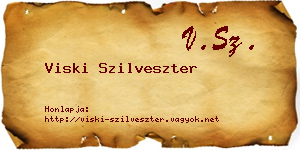 Viski Szilveszter névjegykártya