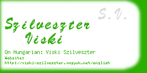 szilveszter viski business card